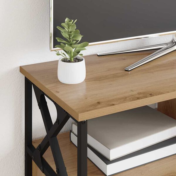 vidaXL Mobile TV con cassetto Rovere artigianale 90 x 33 x 45 cm