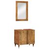 vidaXL Set Mobili da Bagno 2pz in Legno Massello di Mango