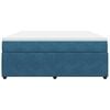 vidaXL Giroletto a Molle con Materasso Blu Scuro 180x200 cm in Velluto