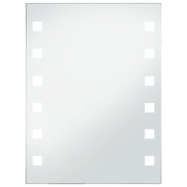 vidaXL Specchio da Parete a LED per Bagno 60x80 cm