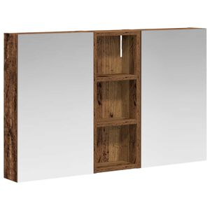 vidaXL Set di Armadi da Bagno con lo scaffale 3 pcs 80 x 10,5 x 50 cm