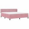 vidaXL Letto a molle con materasso Rosa 180 x 200 cm Velluto