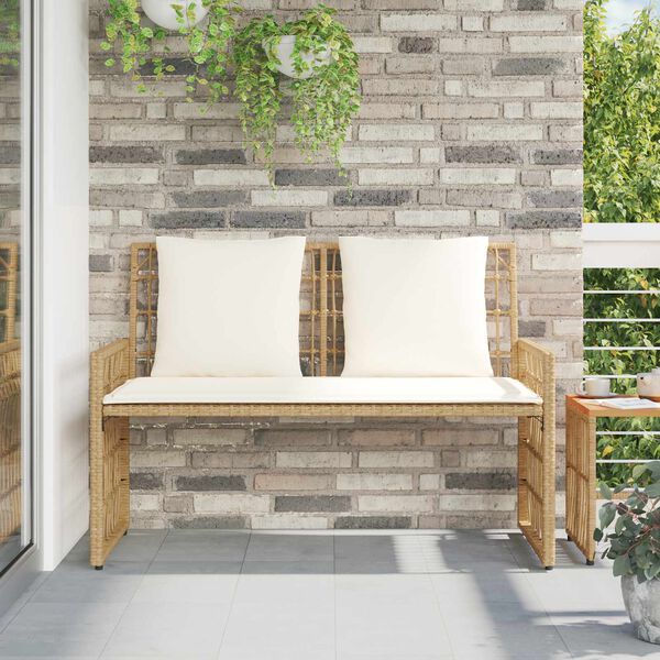 vidaXL Panchina da esterno Naturale e Crema 116 x 55 x 82 cm