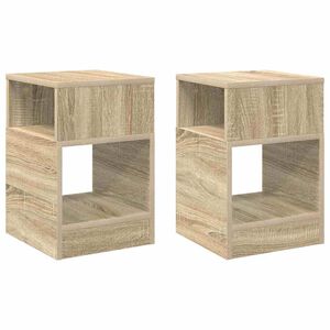 vidaXL Tavolino 2 pz Rovere Sonoma 30,5 x 30 x 45 cm