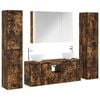 vidaXL Set di mobili per il bagno 6 pz Rovere Fumo