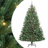 vidaXL Albero di Natale Artificiale con Rami Pieghevoli Verde 300 cm
