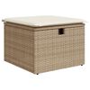 vidaXL Set Divano da Giardino con cuscino Beige polyrattan