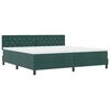 vidaXL Letto a molle con materasso Verde Scuro 200 x 200 cm Velluto