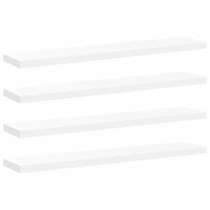 vidaXL Scaffali a Parete 4 pz Bianchi 120x23,5x3,8 cm in MDF