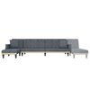 vidaXL Divano Letto a L Grigio Scuro 271x140x70 cm in Velluto