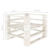 vidaXL Set Salotto da Giardino 6 pz Pallet in Legno Bianco