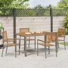 vidaXL Sedie impilabili da giardino 4 pcs Marrone e Grigio