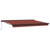 vidaXL Tenda Retrattile Arancione e Marrone 4,5x3m Tessuto e Alluminio