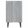 vidaXL Comodino con Gambe in Metallo Grigio Sonoma 40x30x50 cm