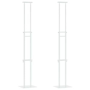 vidaXL Espositori per Fiere 2 pz Bianco 30 x 23,5 x 210 cm Acciaio