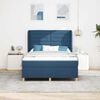 vidaXL Letto con molle e materasso Grigio Scuro 90x190 cm Tessuto Blu