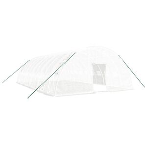 vidaXL Serra con Telaio in Acciaio Bianco 60 m&sup2; 10x6x2,85 m