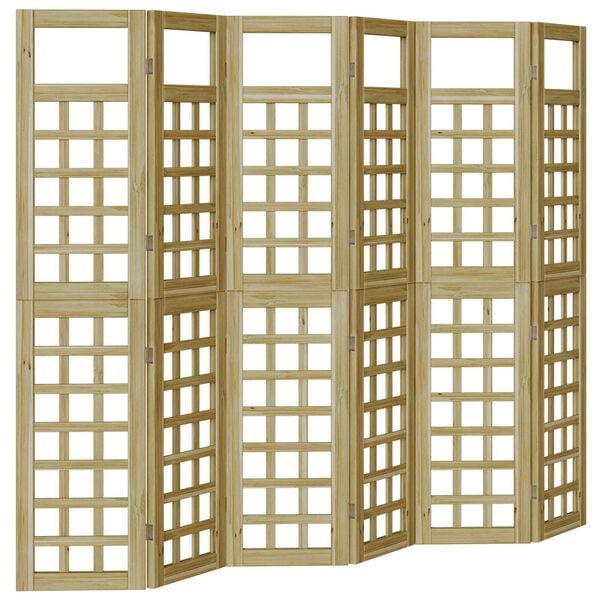 vidaXL Schermo divisorio 6 pcs Marrone 240 x 180 cm