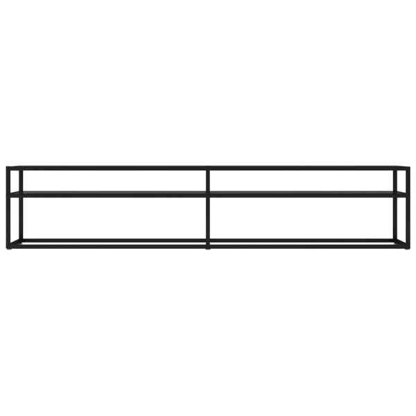 vidaXL Mobile Porta TV Nero 200x40x40,5 cm in Vetro Temperato