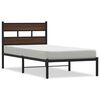vidaXL Giroletto senza Materasso con Testiera Rovere Marrone 80x200 cm