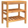 vidaXL Mobile Vanit&agrave; da Bagno con 2 Mensole 74x45x75 cm Legno Massello
