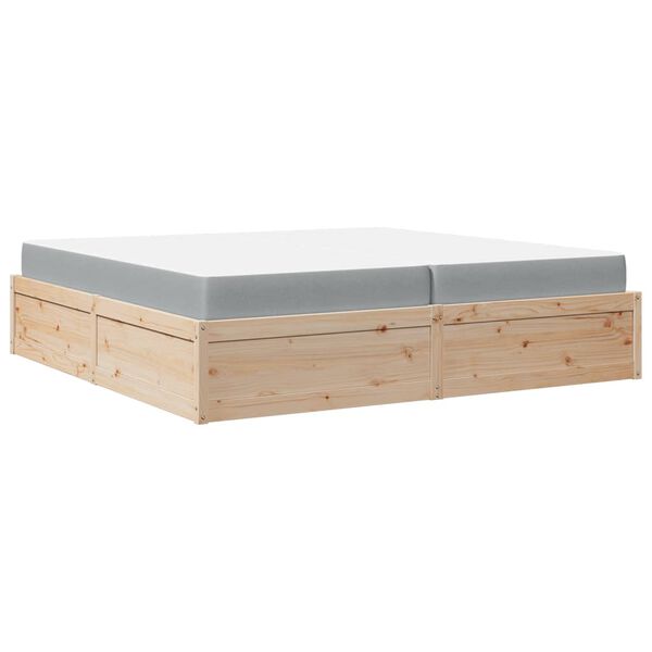 vidaXL Letto con Materasso 200x200 cm in Legno Massello di Pino