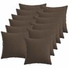 vidaXL Federa 12 pz HEERLEN Tortora 45 x 45 cm Tessuto
