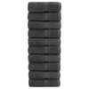 vidaXL Asciugamani per ospiti Premium SOLUND 10 pz Antracite 30x50 cm 600 g/m&sup2;