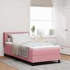 vidaXL Letto a molle con materasso Rosa 200 x 80 cm Poliestere