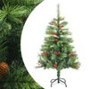 vidaXL Albero Natale Artificiale Incernierato con Pigne e Bacche 150cm