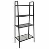 vidaXL Libreria a Scala con 4 Ripiani in Metallo Nero
