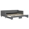 vidaXL Divano Letto con Letto Estraibile Grigio Scuro 90x200cm Tessuto