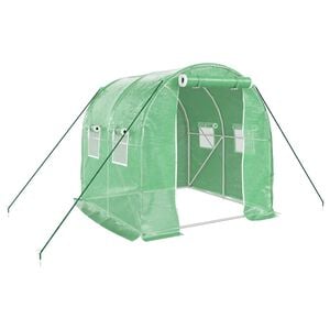 vidaXL Serra con Telaio in Acciaio Verde 4 m&sup2; 2x2x2 m