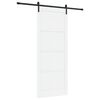vidaXL Porta scorrevole 93 x 232 cm Legno ingegnerizzato Bianco e Nero