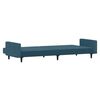 vidaXL Divano Letto a 2 Posti Blu in Velluto