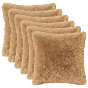 vidaXL Cuscino con cuscino HEERLEN 2 pz Tortora Fleece PV