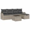 vidaXL Set Divano da Giardino 6 pz Poly Rattan