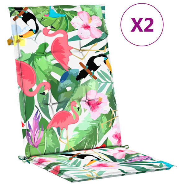 vidaXL Cuscini per Sedie 2 pz Multicolori 120x50x3 cm in Tessuto