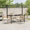 vidaXL Set da Pranzo per Giardino 5 pcs Beige polyrattan