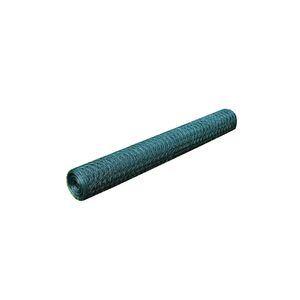 vidaXL Recinzione in Rete per Pollaio Rivestita in PVC 25x0,5 m Verde