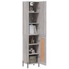 vidaXL Credenza Grigio Sonoma 34,5x34x180 cm in Legno Multistrato