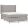 vidaXL Giroletto a Molle con Materasso Grigio Chiaro 140x200cm Tessuto