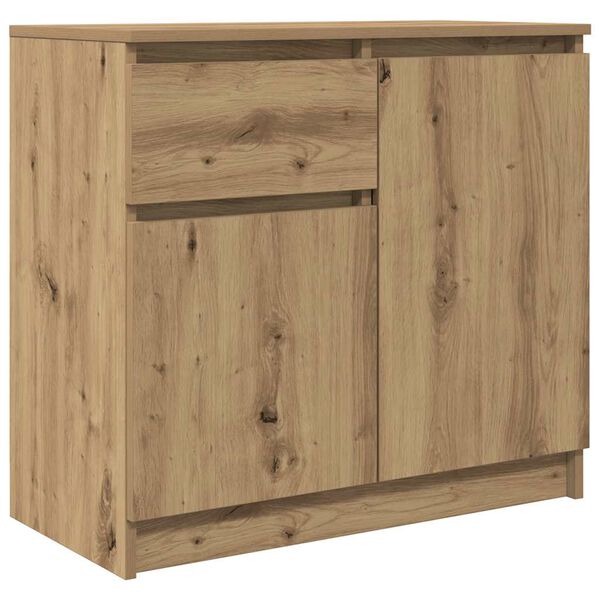 vidaXL Credenza con Cassetto Rovere Artigianale 71x35x65 cm Truciolato