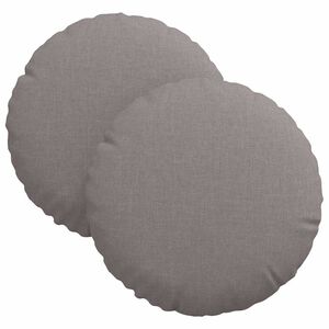vidaXL Cuscini per Seduta 2 pz Tessuto Tortora &Oslash;30 x 13 cm