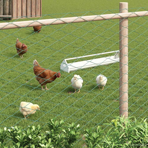 vidaXL Recinzione a rete metallica Verde 2 x 20 m Acciaio