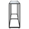 vidaXL Tavolo Consolle Bianco Marmo 180x35x75,5 cm in Vetro Temperato