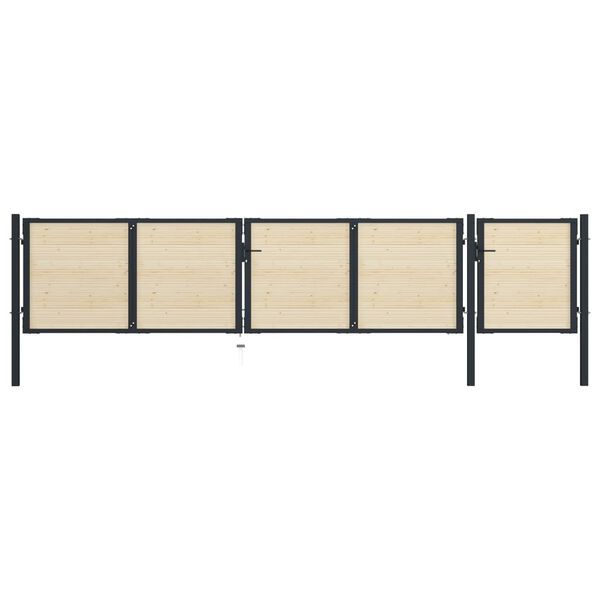 vidaXL Stecche per Recinzione 65 pz in Legno Massello di Abete Rosso