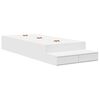 vidaXL Struttura letto con contenitore Bianco 236.5 x 80 x 31.5 cm