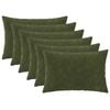 vidaXL Federa 6 pcs HEERLEN Verde 30 x 50 cm Fleece in microfibra