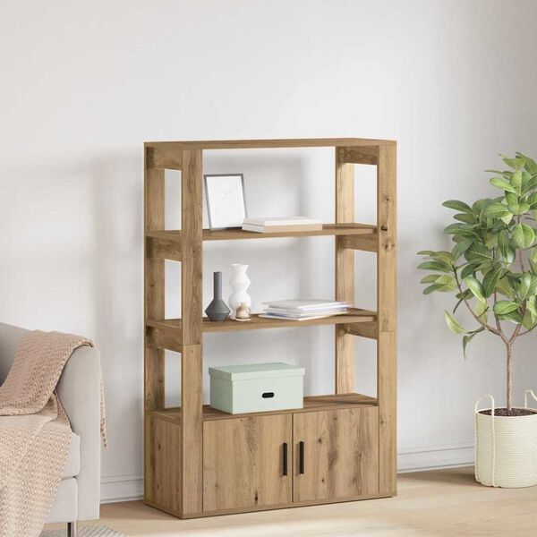 vidaXL Credenza rovere artigianale 30 x 80 x 119.5 cm